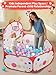 ZimiTeda Red Dot Kids Ball Pit for Toddler with Basketball Hoop Foldable Pop-Up Baby Ball Pool for Girls Boys Indoor & Outdoor Game 47.24