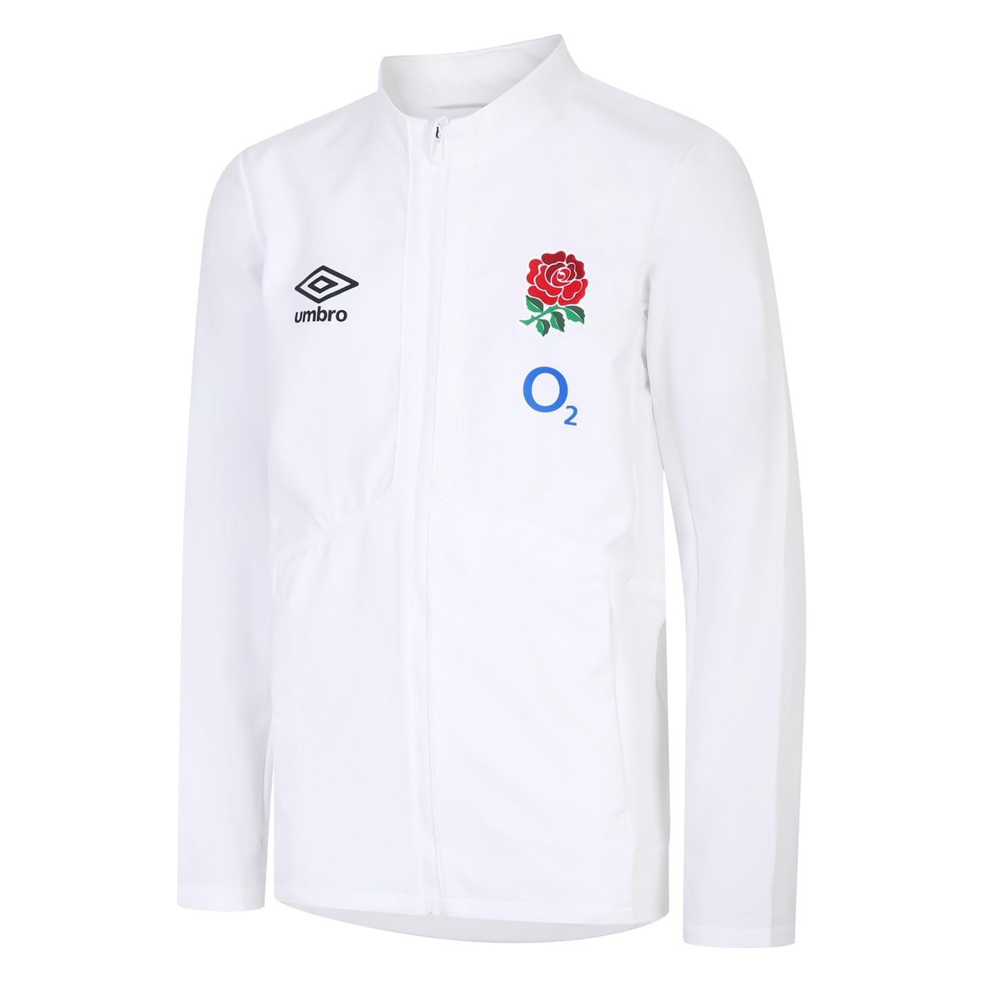 Umbro Unisex England Anthem (O2) Jnr Jacket, Brilliant White, YL UK