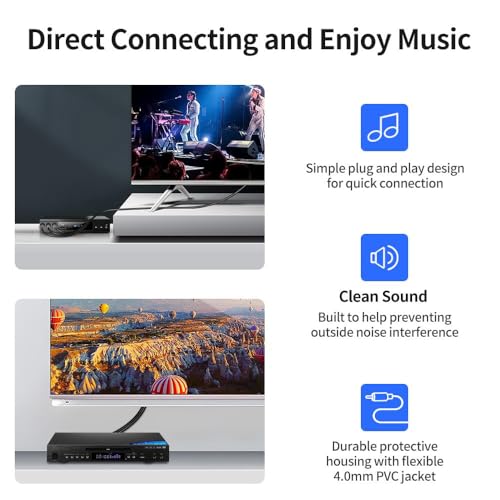 Image of MX RCA Cable 2RCA Male to 2RCA Stereo Audio Cable Gold Plated Adapter Dual Shielded for Home Theater Amplifier Hi-Fi System Car Sound Speaker PARENT (3 rca male to male, 1.5 METER)