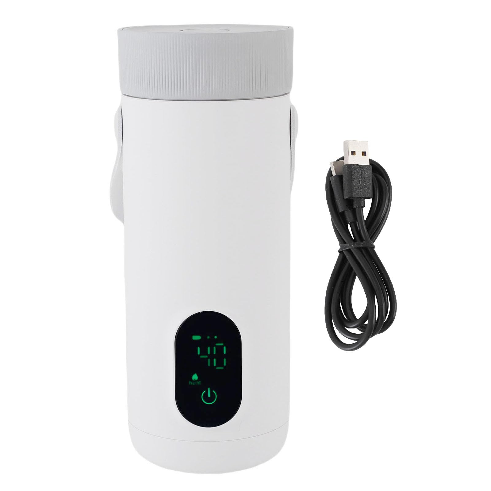 Depisuta 350ml Travel Electric Kettle, CordlessUSB Rechargeable Hot Water Boiler Milk Warmer, Cordless Portable Small Tea Coffee Kettle Tea Pot for Car Outdoor Camping Travel