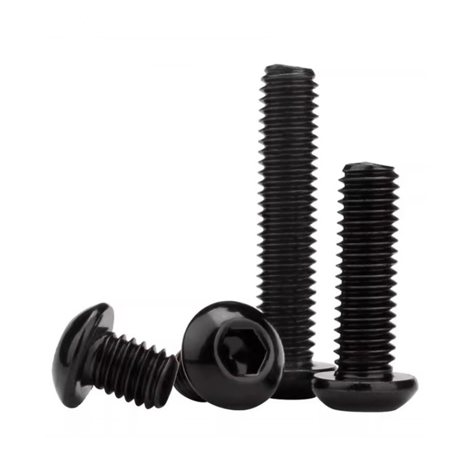 5~50 pz M3 M4 M5 M6 M8 Nero In Acciaio Inox 304 Rotonda Testa Pan Testa A Esagono Incassato Viti A Brugola Pulsante bullone(8mm,M6-10pcs)