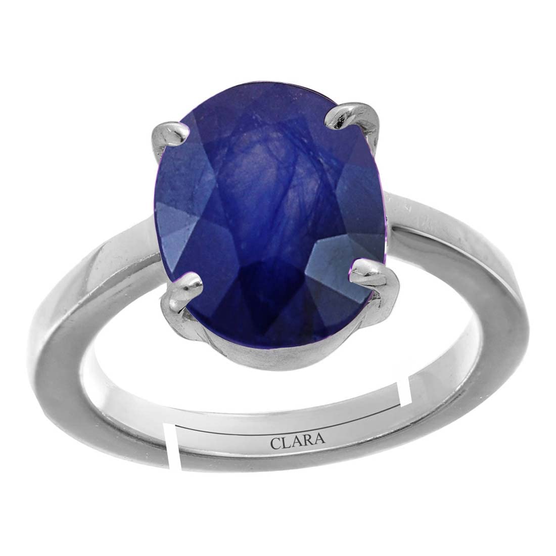 clara Blue Sapphire Neelam 5.5cts or 6.25ratti Stone Silver Adjustable Ring for Women-picture-46