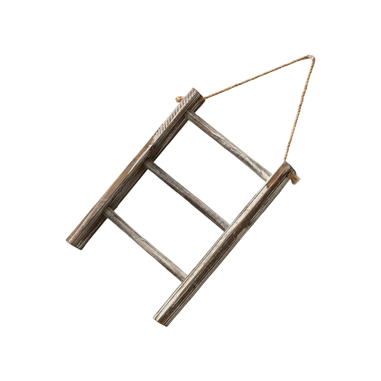 Uqezagpa Ladder Towel Rack Wood Bathroom Shelf for Home Decoration and Space Saving Storage Home Decoration Towel Holder