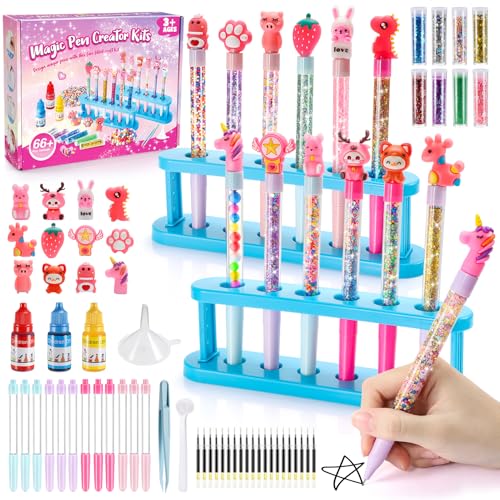 DIY 12 3D Pens Creator Studio Kit for 5-12 Years Olds Gifts Girls Birthday Present Creative Arts and Craft Kits for kids Girls Toys Age 5-12 Party Bag Filler for kids Gifts for 5-12 Year Olds