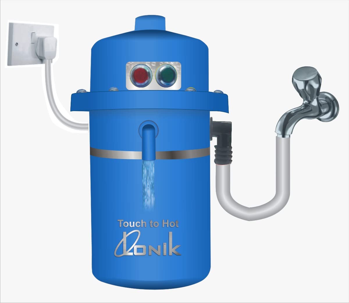 Buy Freshwind Lonik Touch to hot Instant Water Geyser and heater with ISI  marker element and thermostat for Auto cut off, safe and easy to use for  indoor and outdoor made of
