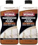 Weiman Hardwood Polish and Restorer - Wood Floor Cleaner for High-Traffic Areas - Removes Scratches & Restores Natural Shine - 946ml, Pack of 2