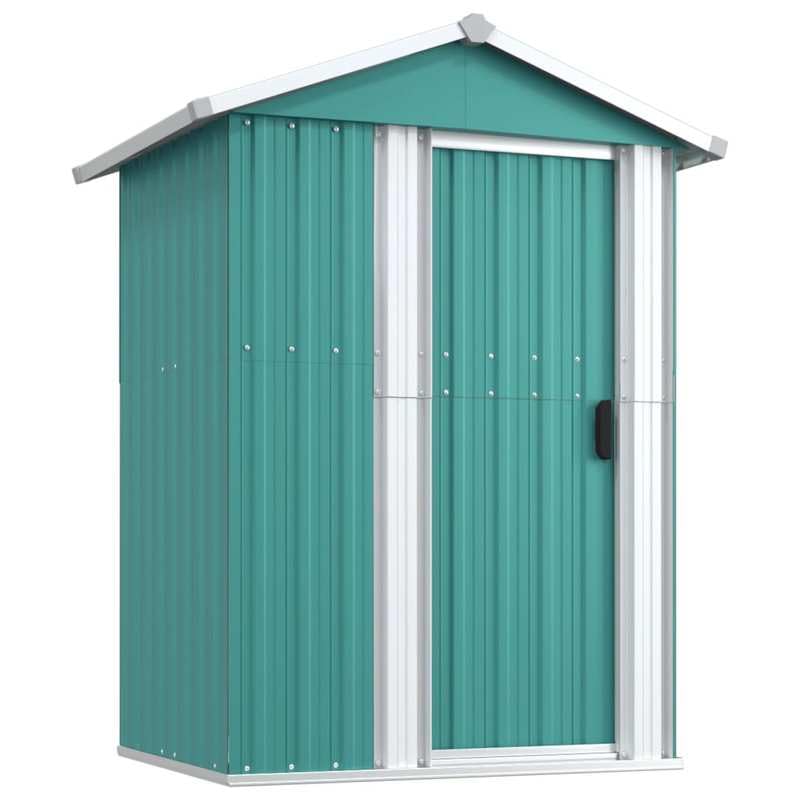 Cobertizo de jardín de acero galvanizado, 126 x 97,5 x 177 cm, resistente y resistente a la intemperie para herramientas de jardín y electrodomésticos, ideal para pequeños jardines