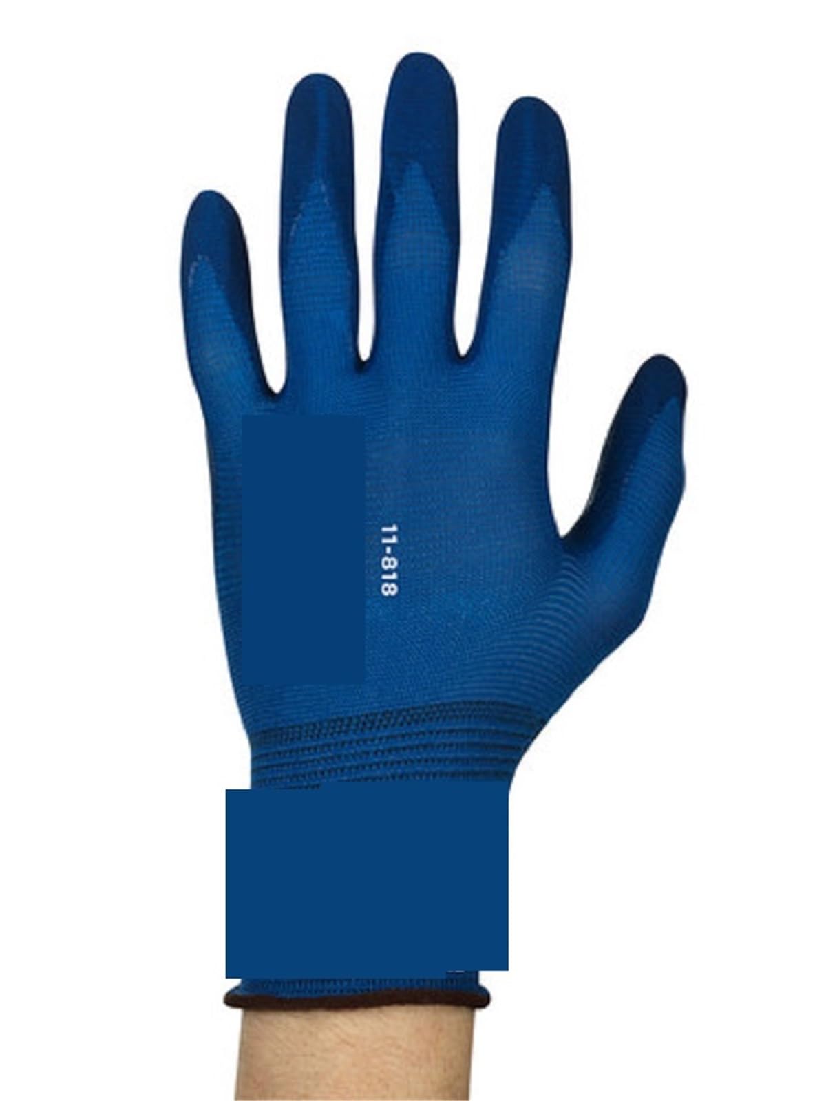 1 paio di guanti rivestiti in schiuma di nitrile ultrasottile con elevata resistenza all'abrasione, guanti antistatici blu(11-818-8)