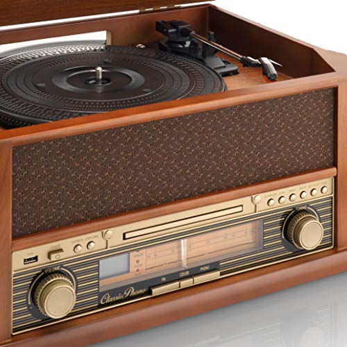 Classic Phono TCD-2500 Platine Tourne-Disque Boîtier en Bois, Prise de Son directe USB, Radio/Lecteur CD, 2 Enceintes intégrées, télécommande, Courroie d’entraînement - Les Beatles, Paul McCartney, John Lennon, RIngo Starr, George Harrison Classic Phono TCD-2500 Platine Tourne-Disque Boîtier en Bois, Prise de Son directe USB, Radio/Lecteur CD, 2 Enceintes intégrées, télécommande, Courroie d'entraînement – Image 7