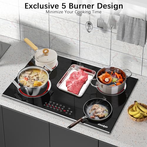 Cooksir CSC-D58404 Electric Cooktop 30 Inch, 5 Burner Built-In Electric Stove Top With Glass Protection Metal Frame thumb #3