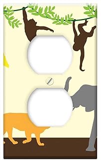 Switch Plate Outlet Cover - Animal Animals Jungle Lion Elephant Giraffe