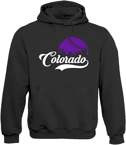 Miniatura 32 de Xtreme Apparrel Cityscape Skyline - Sudadera con capucha para hombre para fanáticos del béisbol Arizona - Sudadera con capucha roja