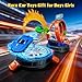 Race Car Track Set for Kids Ages 3-8，Transformable Tire Storage & Portable Handle into Race Course, Racing Toy Playset Birthday Gift for Kids Boys Girls