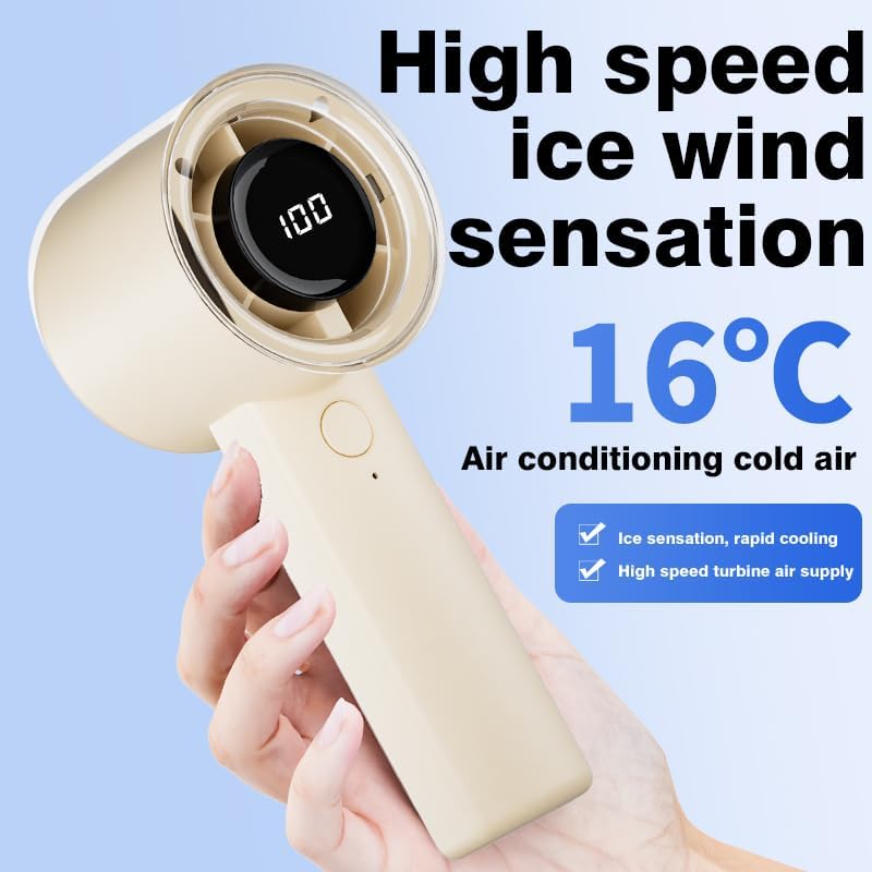 Image of SKYTONE Hand Fan Portable, Powerful Hand Fan Cute Design 5 Speed-13000 RPM, Lightweight-Compact & Lightweight - Ideal for Home, Office, Outdoor