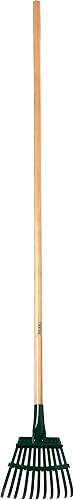 Flex-Steel Shrub Rake with 48 Inch Wood Handle, 8in