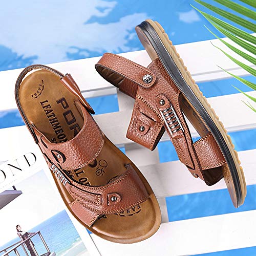 Xiao Jian- Zomer Slippers Mannen Word Pad Beach Schoenen Tendon Zachte Bodem Lederen Sandalen Heren Schoenen Casual Massage Antislip flip flop - Afbeelding 7