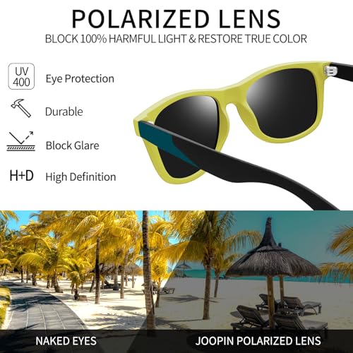 Image of Joopin Square Sunglasses Polarized UV400 Designer Sun Glasses Men Women | Oversized, Plastic Frame, Retro, Vintage, Unisex, Trendy Shades for Driving, Party, Fishing, Business, Costume