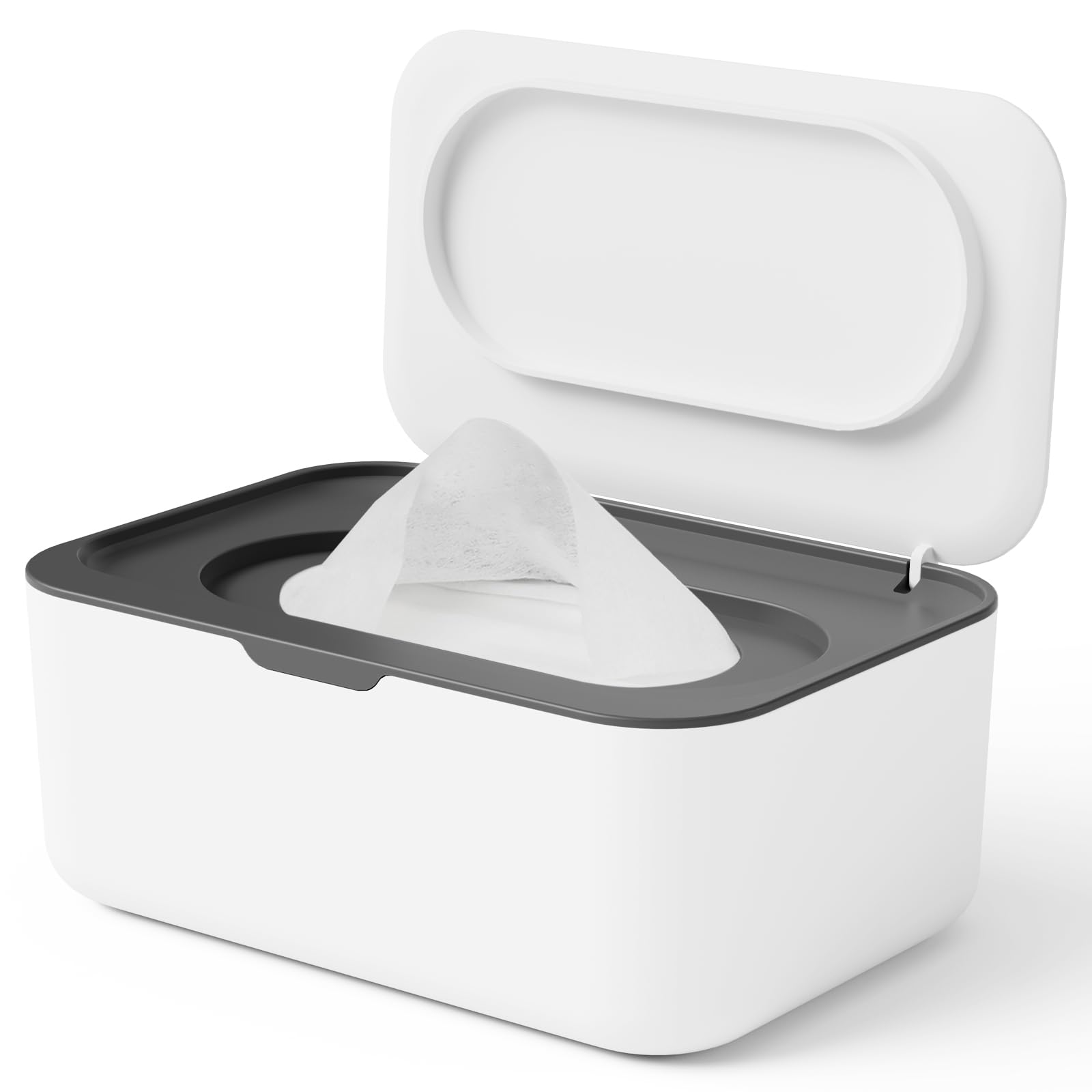 Wipes Dispenser, Wipe Holder for Baby & Adult, Seposeve Refillable Wipe Container, Keeps Wipes Clean. Non-Slip, Easy Pull Wipes Pouch Case, (Grey)Wipes Dispenser, Wipe Holder for Baby & Adult,…