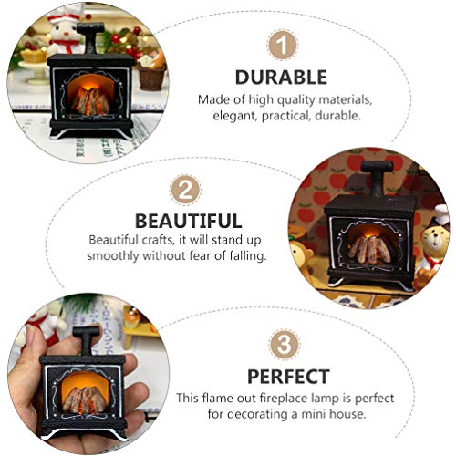 STOBOK Enfeite de Lâmpada de Lareira Led Acender Luz de Lareira a Pilhas Luz Decorativa Feriado Ano