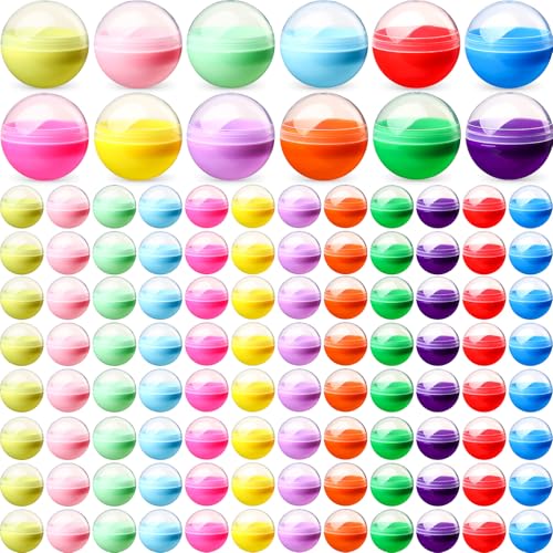 MiniInflat 120 Pcs 2 Inch Empty Vending Machine Capsules Colored Round Capsules Toy Bulk Gumball Machines Plastic Balls Small Plastic Containers for Easter Party Favor Themed Gift (Classic Color)