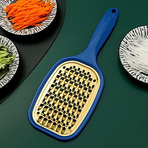 Rallador multifuncional de acero inoxidable con mango ergonómico azul miniatura 1