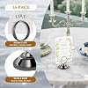 Urban Deco 16 PK Table Card Holder Place Card Holders Steel Card Holders for Photos, Food Signs, Memo Notes, Weddings, Restaurants, Birthday (Black) - 5