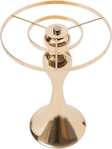 Miniatura 6 de Fetcoi Soporte de flores de cristal dorado para mesas de boda, 10 piezas de plomo de carretera, jarrón de metal para mesas de recepción, suministros