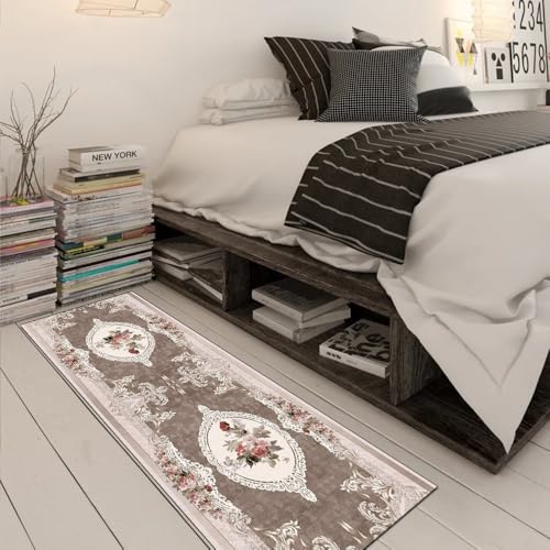 Tapis de cuisine beige antidérapant vintage : fini les glissades en cuisine - 3
