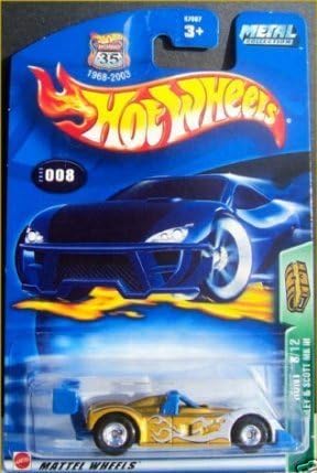 Mattel Hot Wheels 2003 Treasure Hunt 1:64 Scale Gold With White Flames Riley & Scott MK III 87/12 Die Cast Car #008 by Hot Wheels
