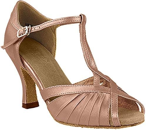 Very Fine Dance Shoes 2707 Brown Satin, 3" Heel, Size 7.5US