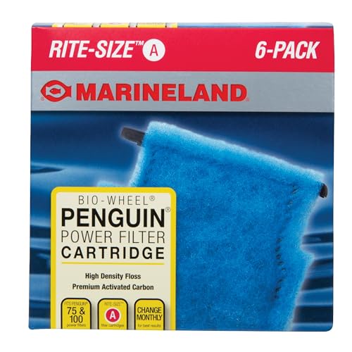 Image of Marineland Penguin Power Filter Cartridge Rite-Size A, 6 Count, Replacement Cartridge For Aquarium Filtration