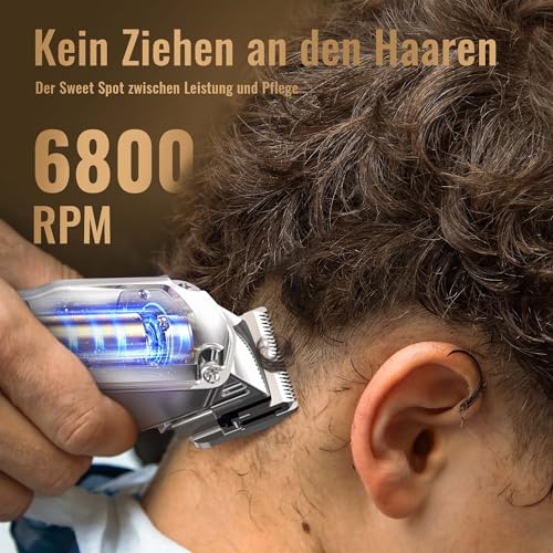 Jack & Rose Haarschneidemaschine, Profi Haarschneider Kabellos & Wiederaufladbar, IPX7 Wasserdichte...
