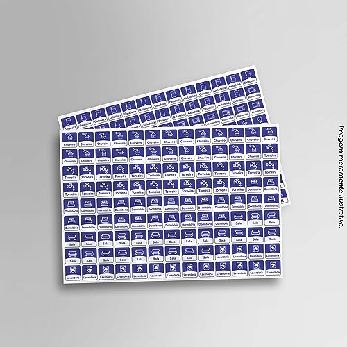 Cartela de Etiquetas Identificação Disjuntor 21 x 29,7 cm (Vermelho)