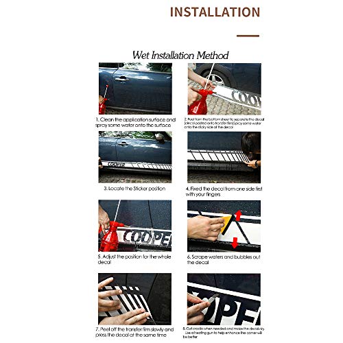 2 pezzi Carrozzeria a Strisce Laterali Adesivo