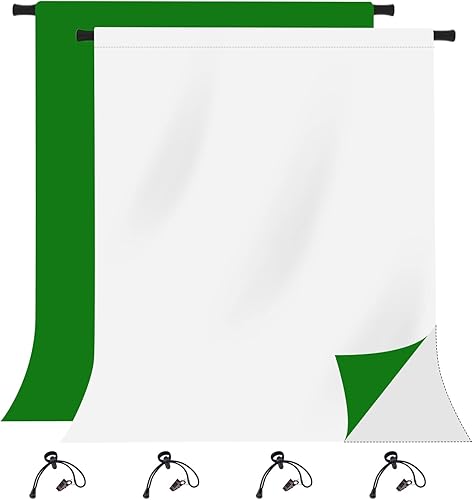 Miniatura 8 de KUKUSOUL KUSKX001 - Telón de fondo gris de poliéster para fotografía de 5 x 7 pies, fondo reversible para fotografía