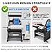 ZONEPACK Upgraded Manual Labeling Machine Label Applicator Bottle Labeler Sticker Label Printer Packing Machine with Handle for Round Glass Plastic Metal Bottle etc…