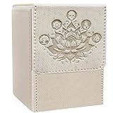 PROMAXIBINDER MTG Commander Deck Box - Fits 100+ Cards, Strong Magnet Closure, PU Leather Magic Gathering Deck Box for TCG, CCG, MTG Cards (Grey)