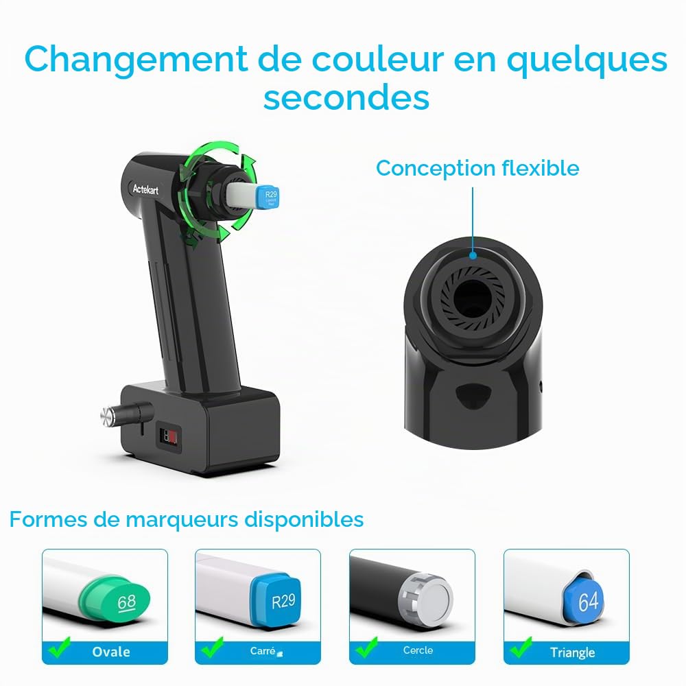Marqueur aérographe Gundam : compatible avec les marqueurs de 0,7 à 1,0 mm et 2,0 mm | Aérographe rechargeable sans fil pour modèles Gundam, loisirs créatifs, pochoirs et peinture d'art