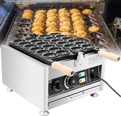 Gaufrier éLectrique à Bulles 1500 W En Acier Inoxydable, 50~300 ℃, TempéRature RéGlable, Machine à Gaufres Commerciale, PoêLe AntiadhéSive avec Minuterie, Gaufrier Aux œUfs pour Café Familial
