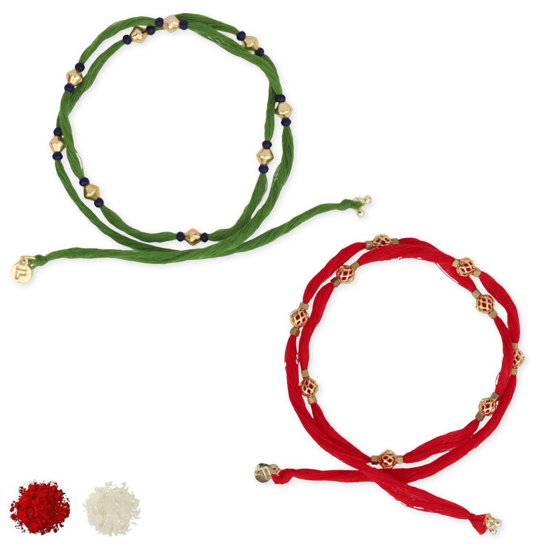 fure Mauli Set of 2 Rakhis for Brother (Roli-Chawal included)-picture-15