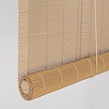 ABCVIP すだれ 竹スクリーン オーダーメイド 竹製ブラインド 遮光 日よけ 遮熱 省エネ 室内 室外 おしゃれ 巻上タイプ 取付簡単 幅40cm 丈90cm 薄茶