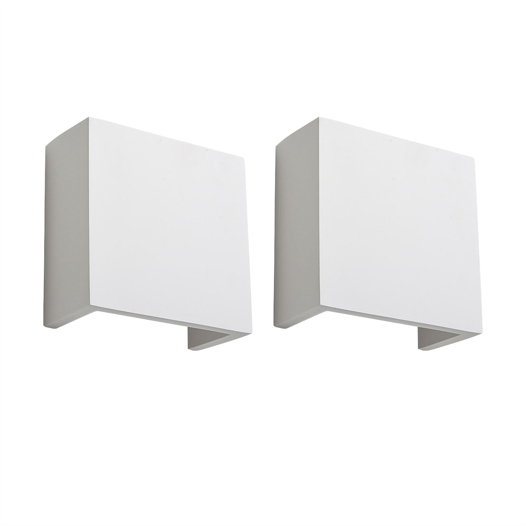 First Choice Lighting - Michele - Set of 2 White Plaster Wall Lights