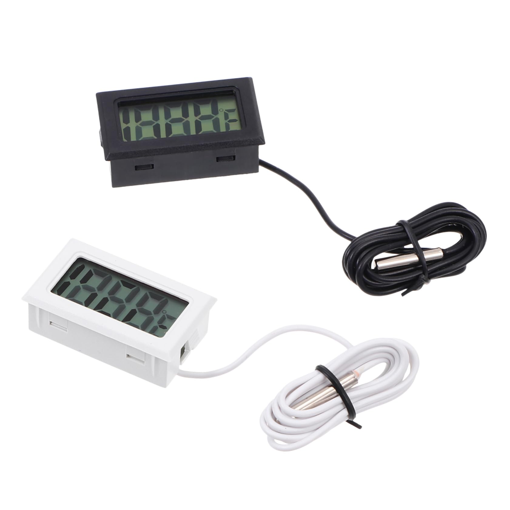 Milisten 2Pcs Embedded Digital Thermometers Accurate Temperature Gauge for Refrigerator Water Tank Aquarium Compact Electronic Thermometer with for Home