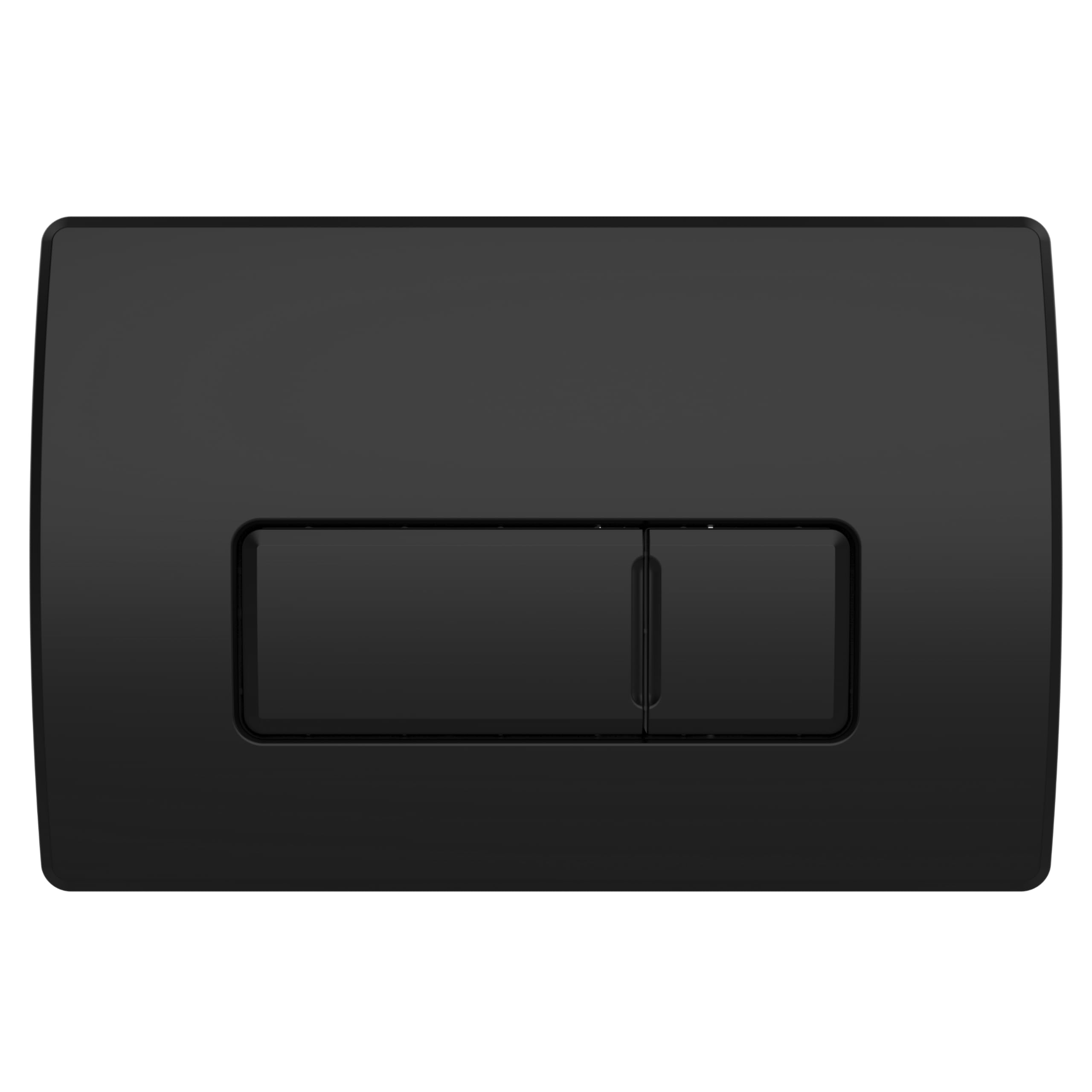 Excel Home Matt Black Toilet Flush Button Replacement - Dual Button Toilet Flush Plates - Pneumatic Technology - Fingerprint Resistant Compatible With Air Houses - Rectangular Push Button Design (Matt Black)