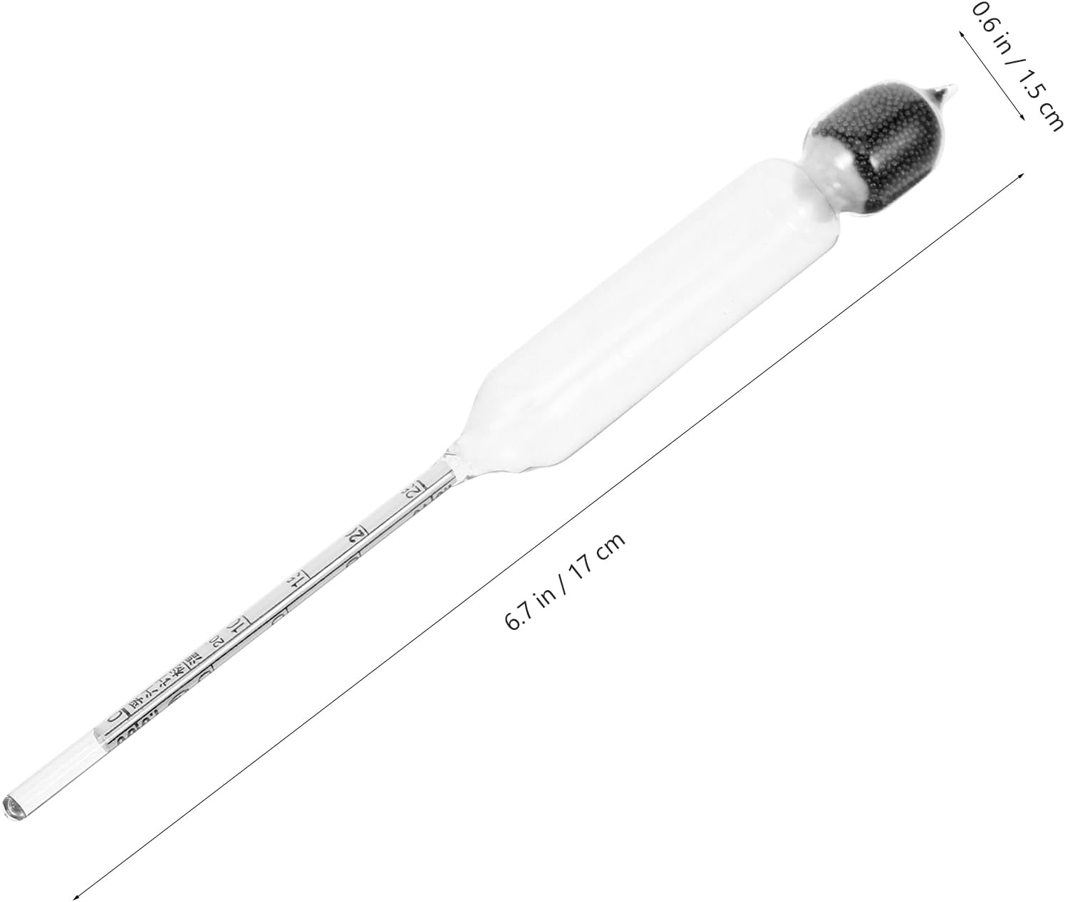 Luxshiny Milk Density Meter Lactometer Hydrometer Portable Milk Quality Tester for Dairy and Kitchen Use 6.69 Inch