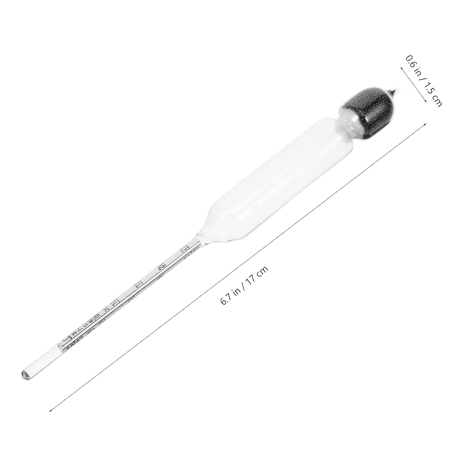 Lactometer Hydrometer for Milk Density Testing Portable Milk Quality Measurement Tool 6.69 Inch Specific Gravity Meter for Dairy and Goat