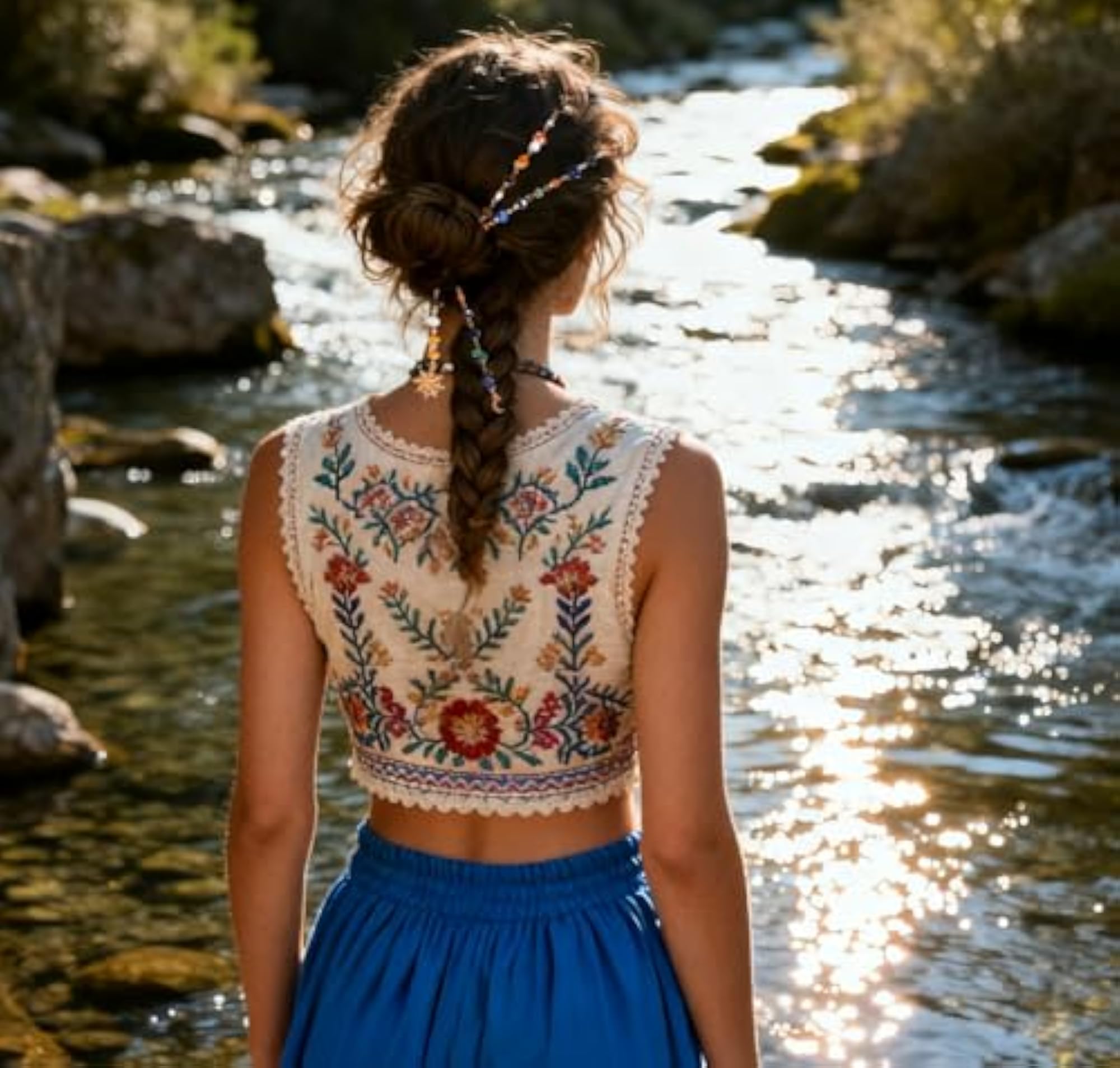 Beaded Hair Chain Accessories for Women and Girls