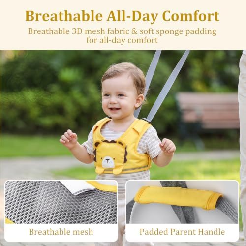 Cartoon Lion Baby Walking Harness 2-in-1 Toddler Leash for 6-24 Month — 사진 3
