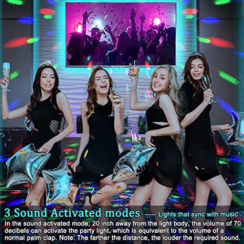 Party Lights Dj Disco Ball Light With Pattern Projection And Sound Activated, Buclhoz Rgb Colored Strobe Stage Lighting For Parties Indoor Dance Birthday Rave Bar Karaoke Christmas Wedding Show Club #TOP4