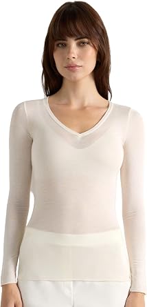 Intimissimi V-Neck top in Modal Ultralight with Cashmere